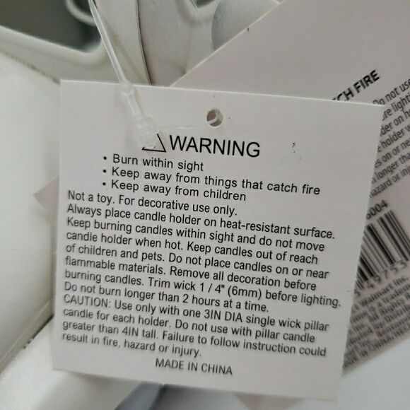 White Metal Christmas Truck Farmhouse Rustic Hurricane Candle Holder Table Decor - Picture 15 of 16